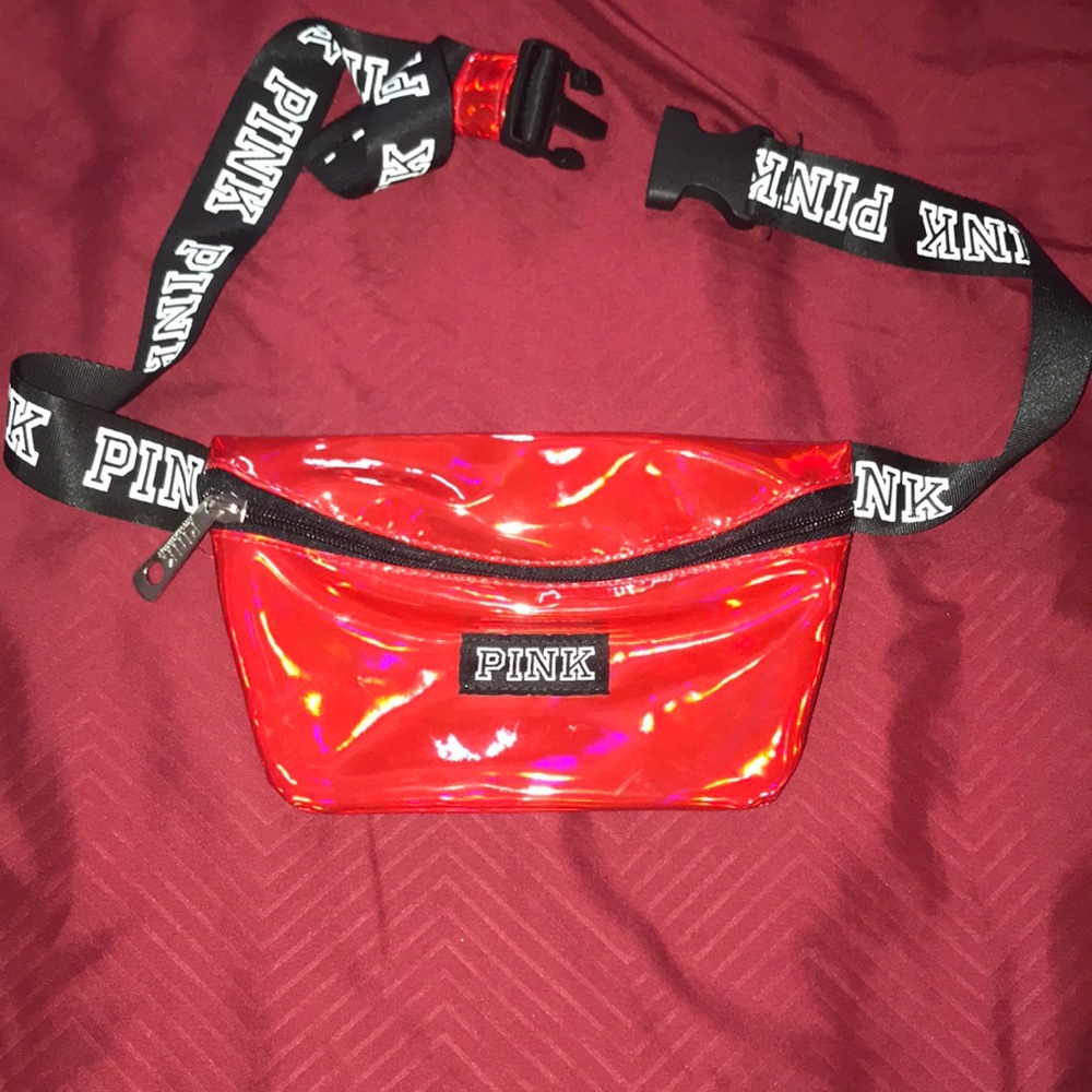 red PINK fanny pack